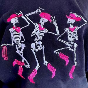 Better Together Dancing Cowboy Skeletons Sweatshirt S NWT Halloween